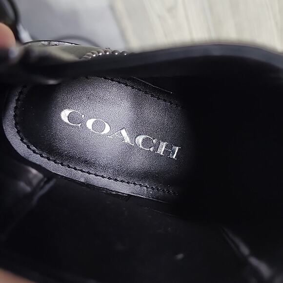 Coach Black Bowery Leather Ankle Boots Womens Size 5.5 NEW - Picture 12 of 13